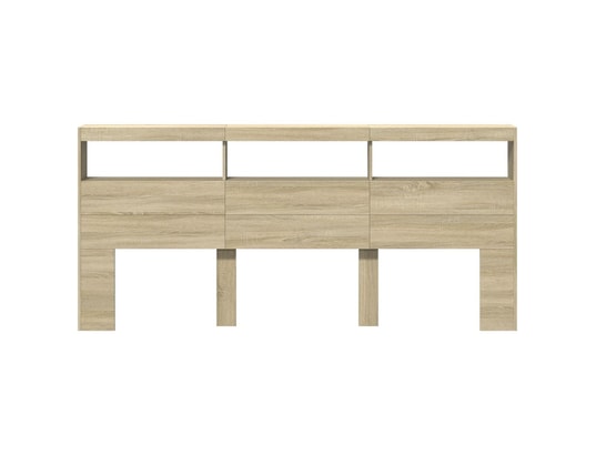 VIDAXL - Armoire tête de lit avec led chêne sonoma 220x17x102 cm