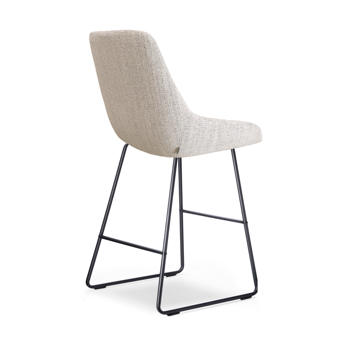 Barkruk Nino-Isa grijs beige gemêleerd - zwart 65 cm