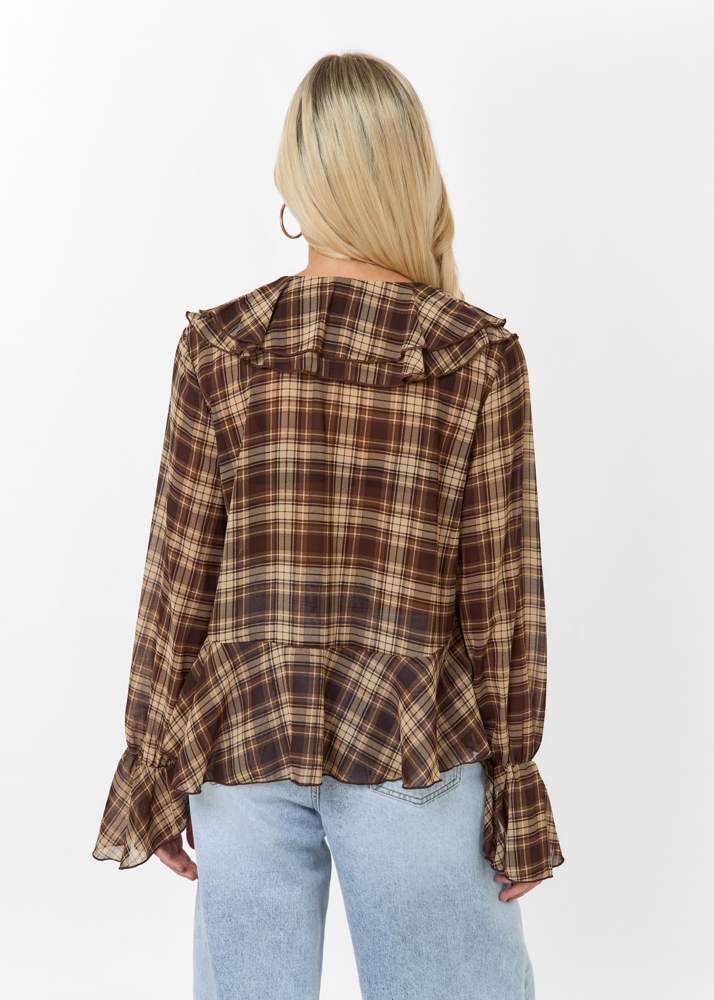 Madelief blouse bruin