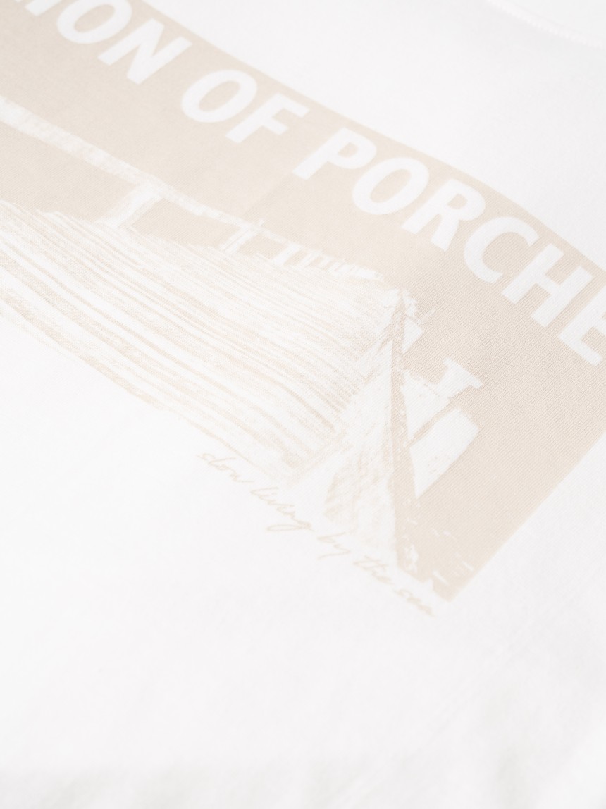 T-shirt de algodão com estampado