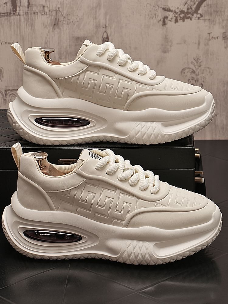 Mr Ozera - Veterschoenen met letters en platform