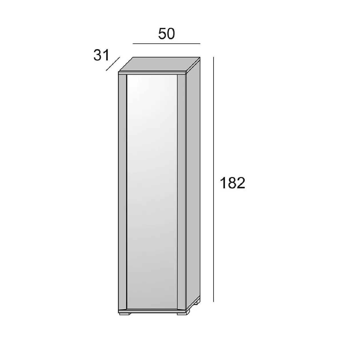 Kiamami Valentina Armoire haute béton gris