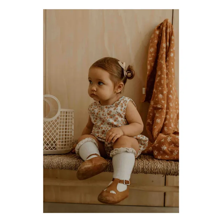Bonjour Little Barboteuse Californian Poppy Coton Bio | Ecru