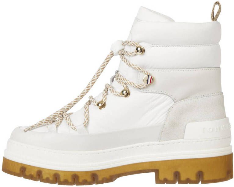 Tommy Hilfiger Gorpcore Laced Outdoor Boot Veterboots Laarzen Met Veters Dames Wit
