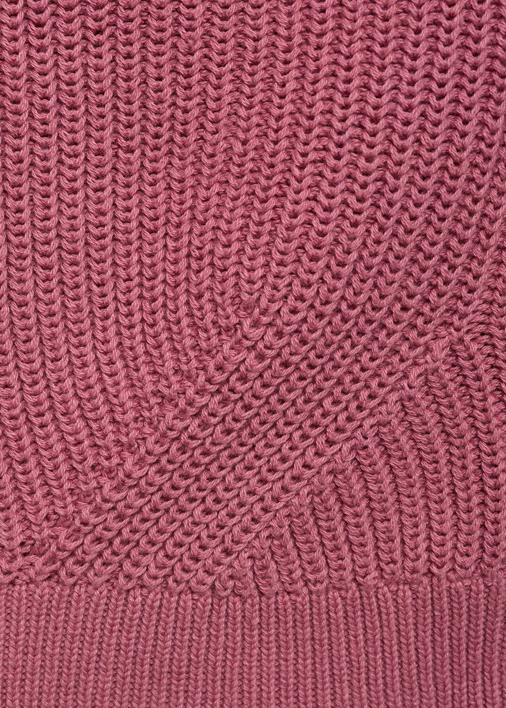 Mango Kids vest roze grof gebreid