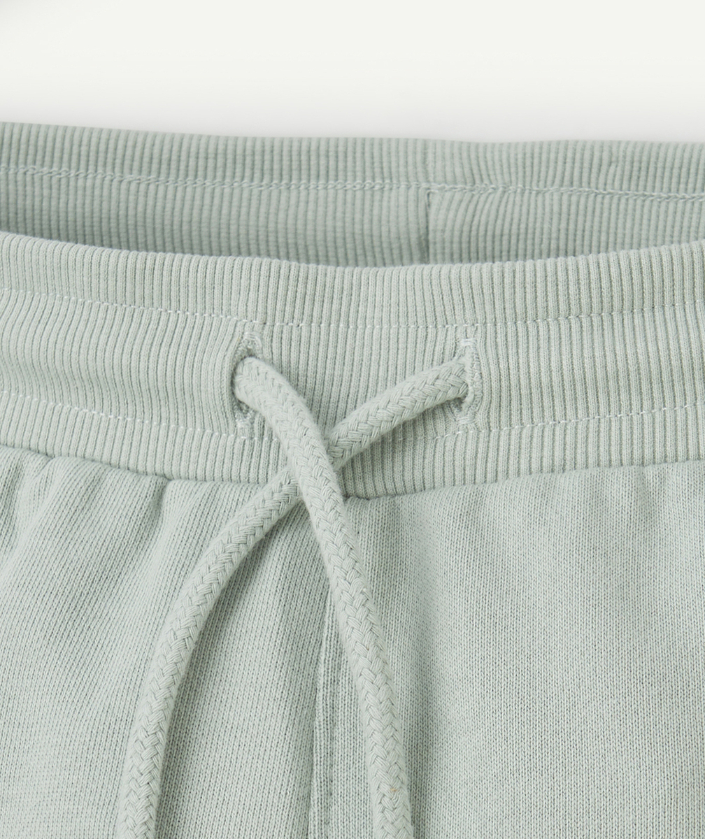 JOGGING GARÇON EN COTON BIOLOGIQUE VERT AVEC POCHES