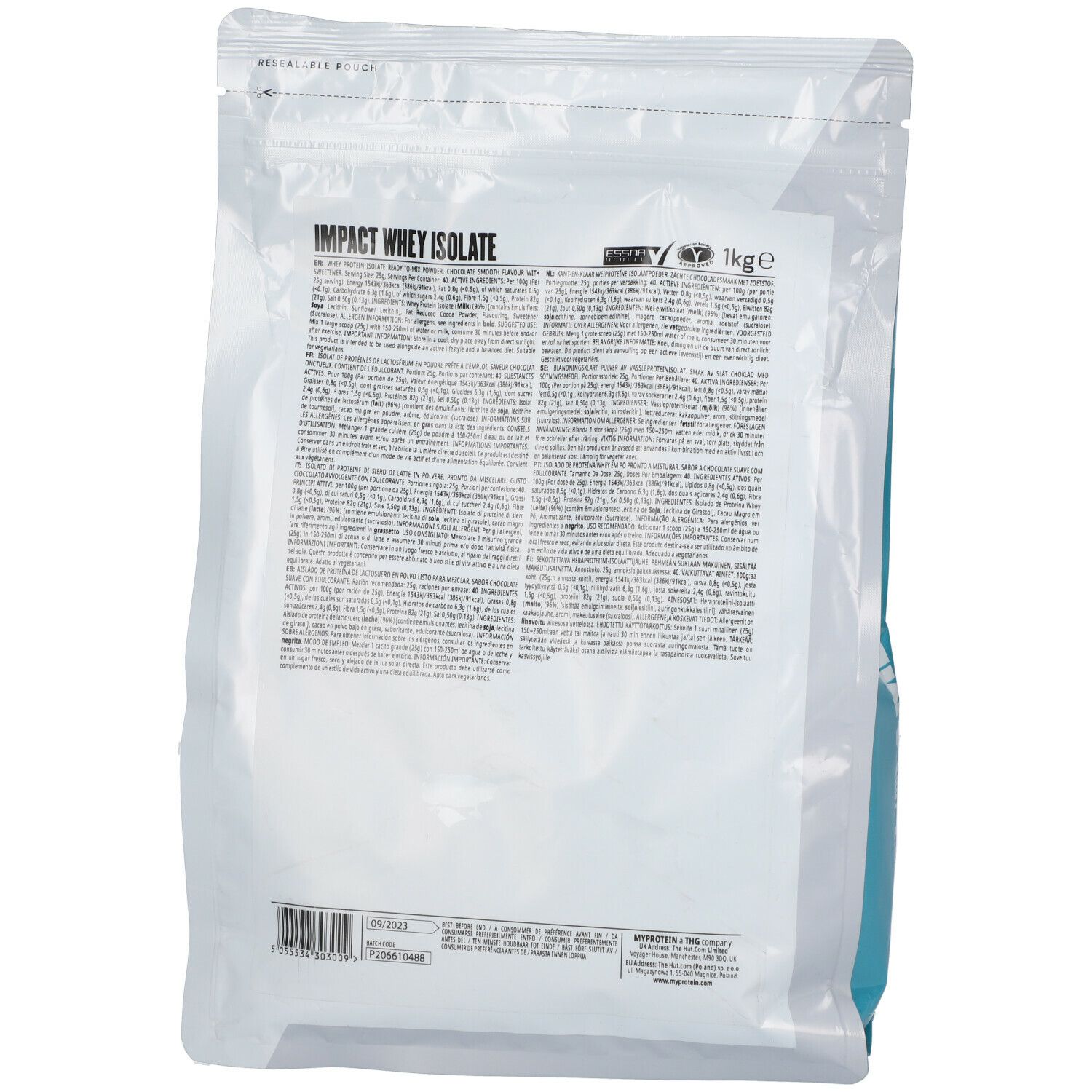 MyProtein Impact Whey Isolate Chocolate Smooth