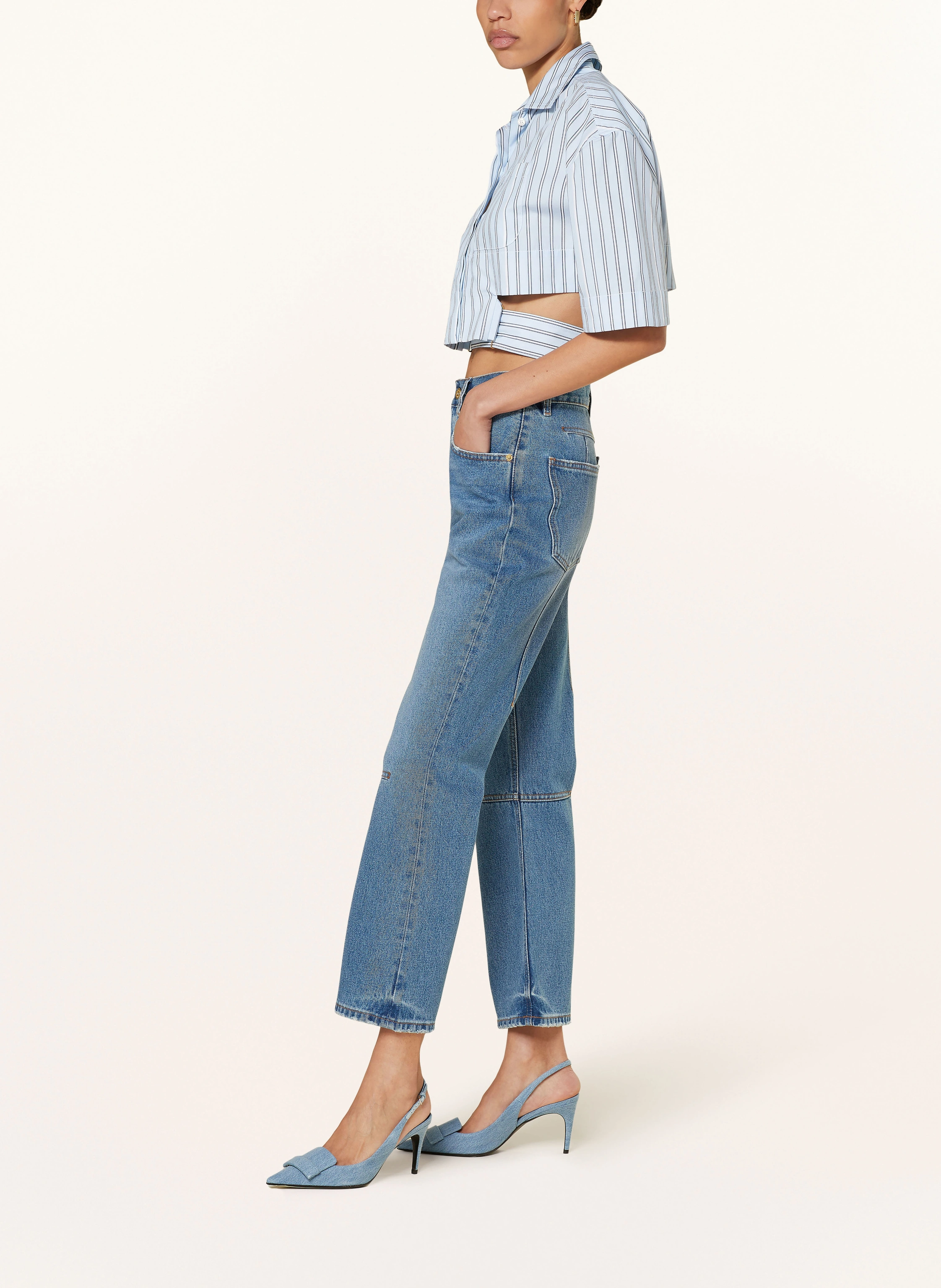 JACQUEMUS 7/8-Jeans LE DE-NÎMES COURT JEANS
