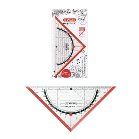 Herlitz Geometriedreieck my.pen 16 cm, rot