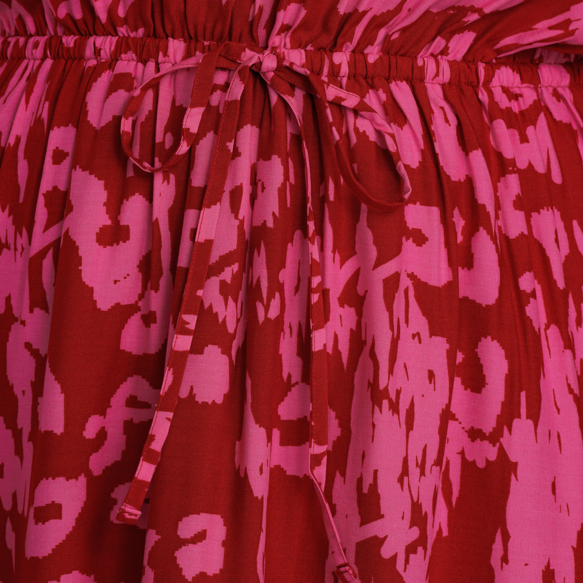 Gina Benotti Damen Maxikleid mit Allover-Print pink / rot