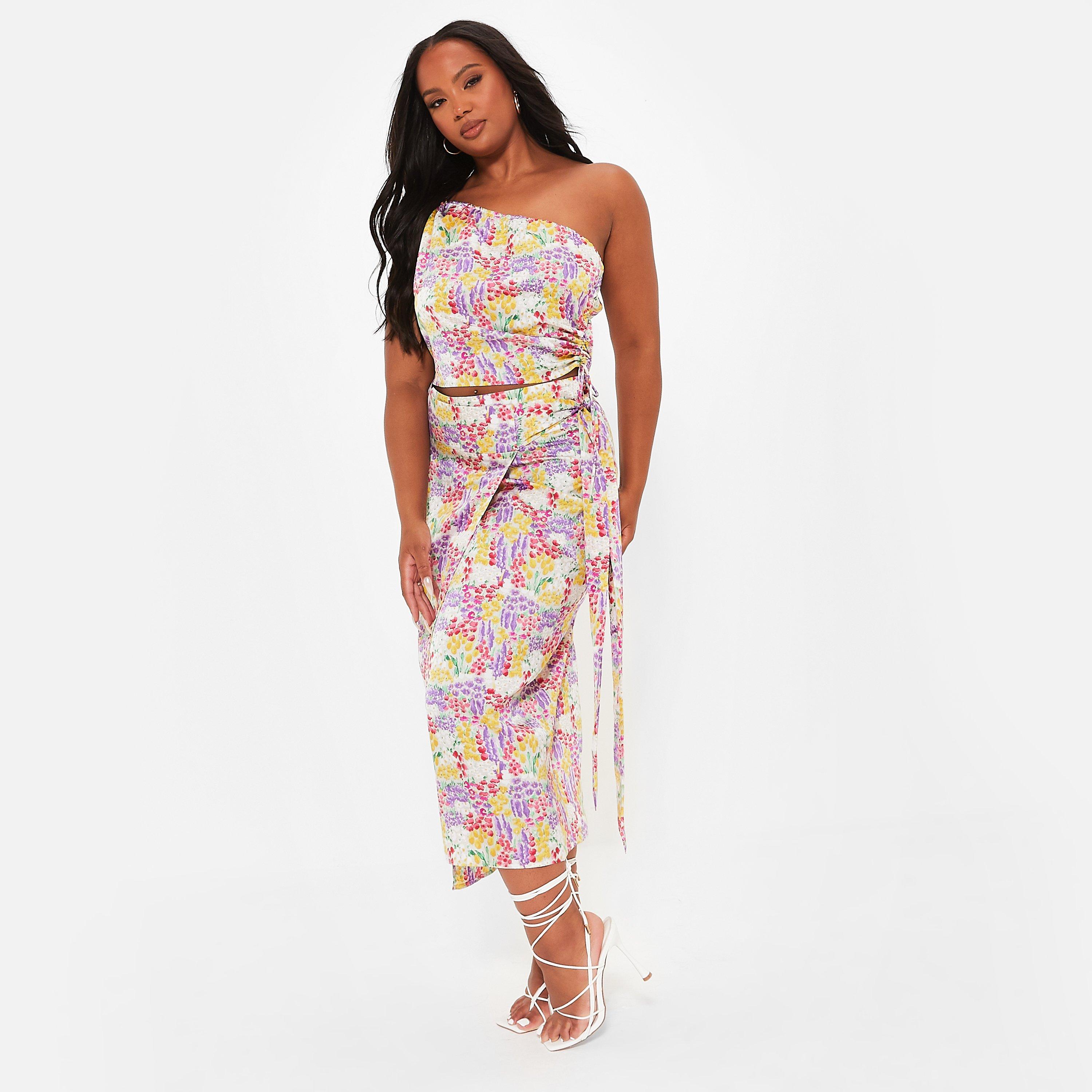 I Saw It First ISAWITFIRST Wrap Around Midaxi Skirt Co Ord