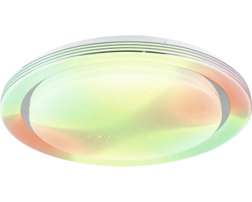 Dimbare LED-lamp 40W 2800 lm 2700-6500 K Ø 45 cm SpacyColor frameloos chroom/wit + afstandsbediening + RGB + sterrenhemel