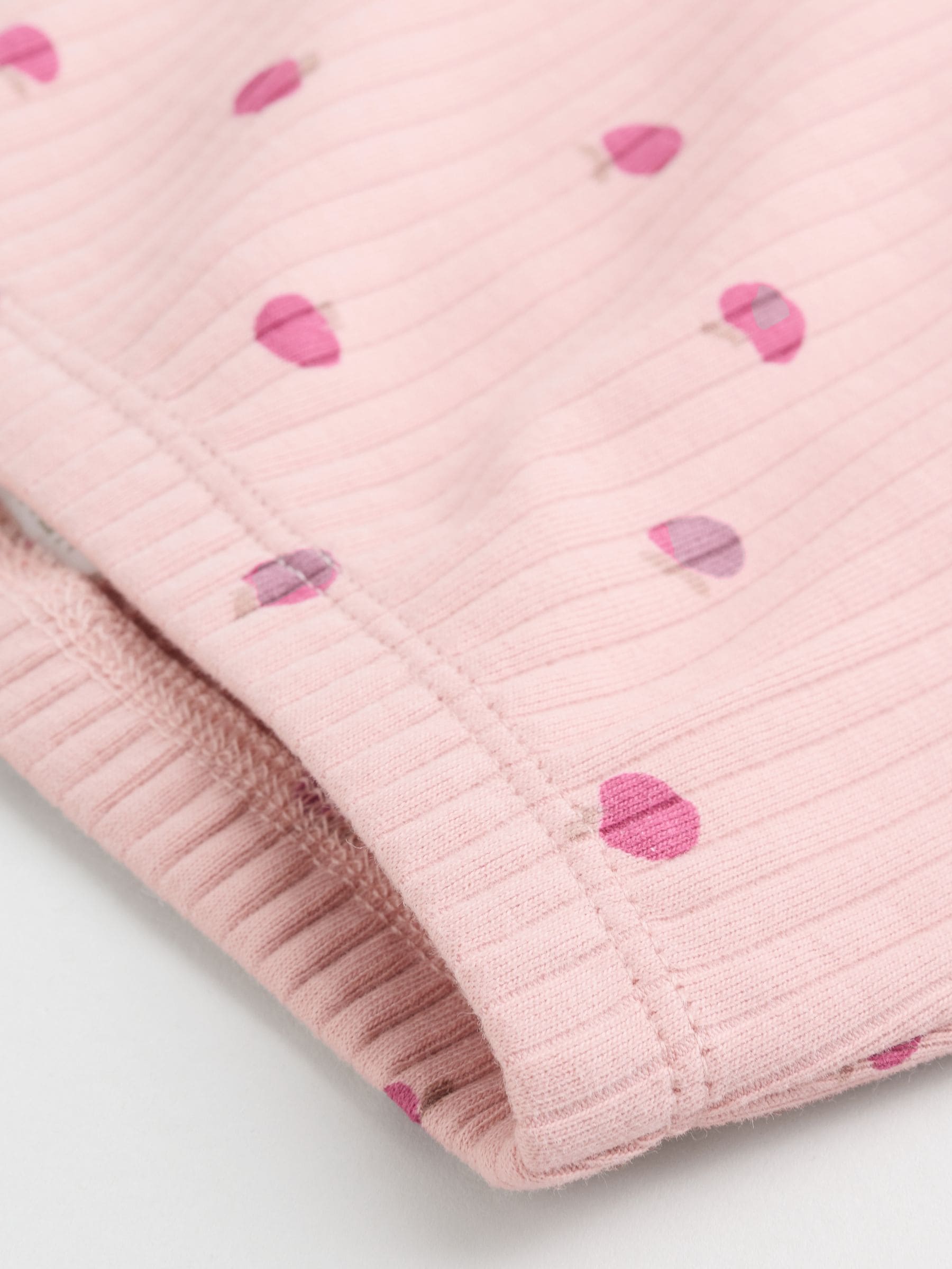 Roze/crème/bruine print - 6 -delige set van top met lange mouwen en leggings (0mnd -3jr)