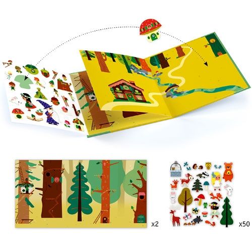 Djeco stickerboek toverbos