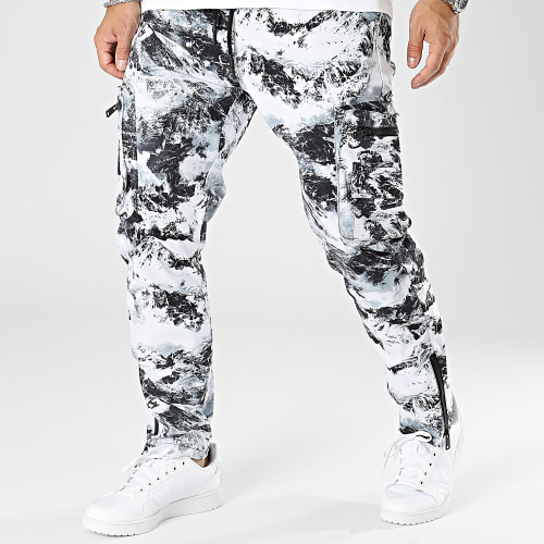 Pantalon Cargo Blanc Camouflage