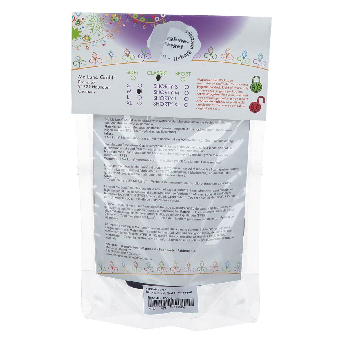 Me luna® Menstruationstasse Größe M