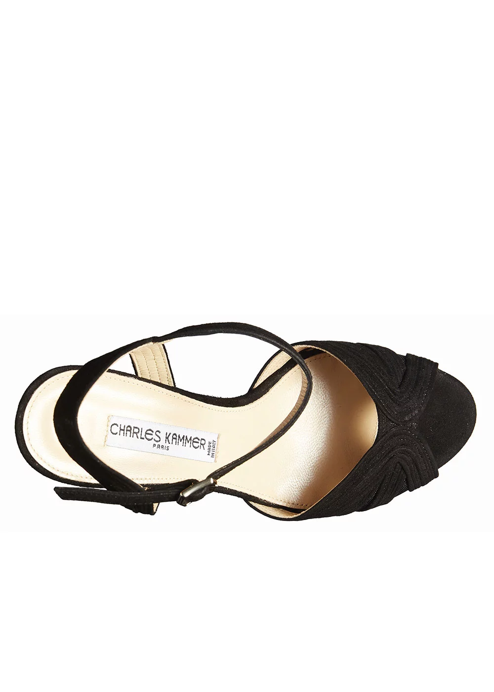 SANDALE LEBON VELOURS NOIR