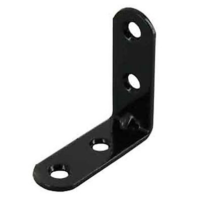 4 Equerres de chaise Acier Noir l.14 x H.25 x P.25 mm