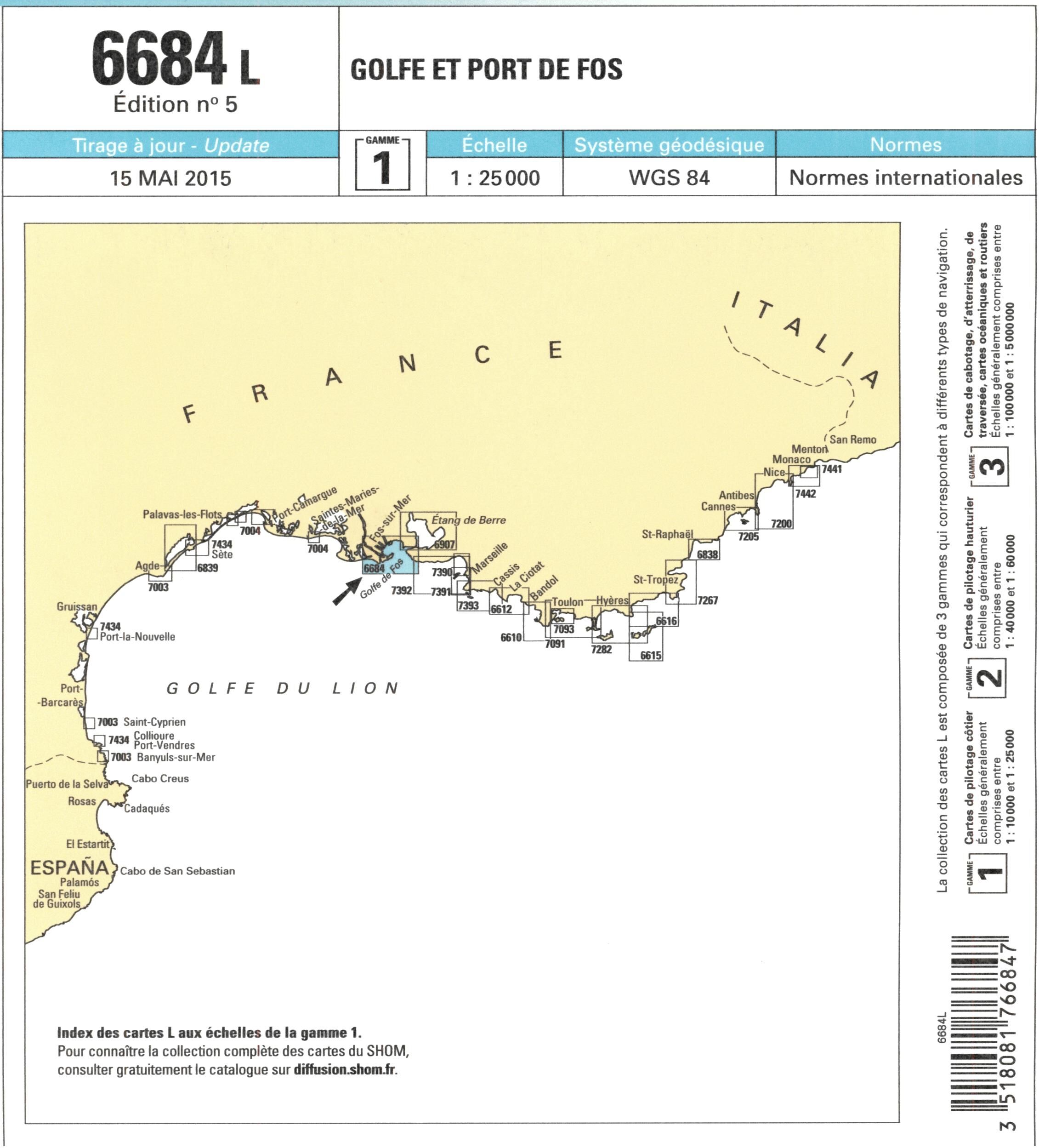 EPSHOM - 6684L GOLFE ET PORT DE FOS