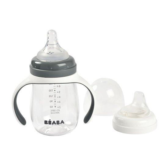 Biberon verre d'apprentissage   Mineral Grey        210 ml   de               Béaba
