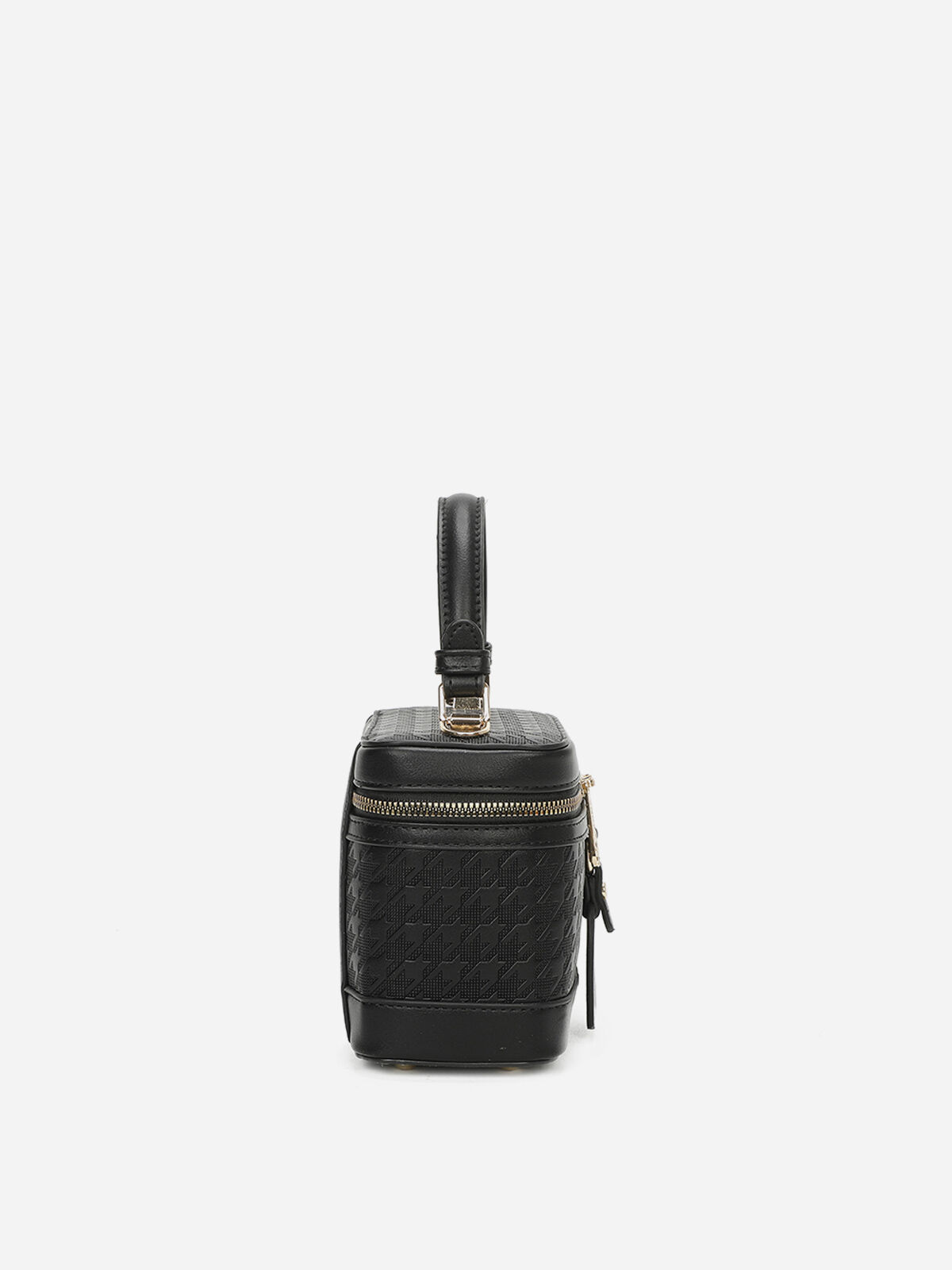 Petit sac vanity bi-matières- Noir