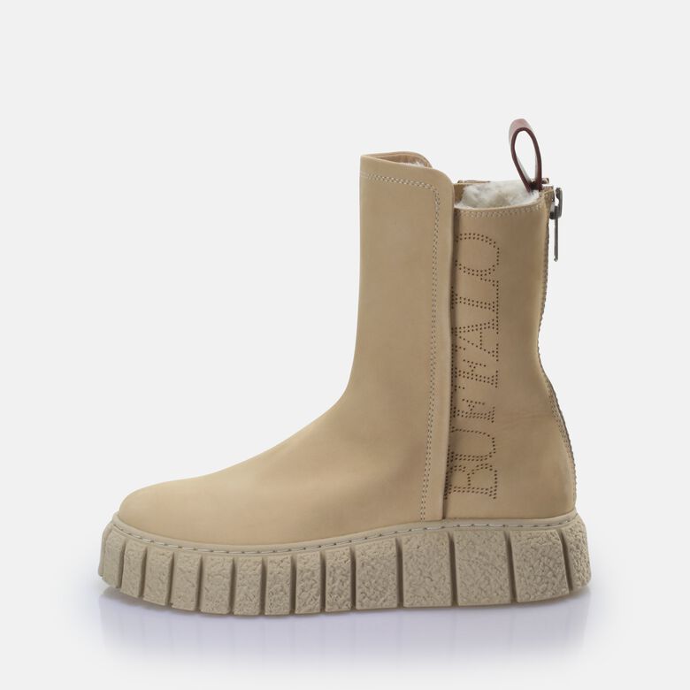 Rampa Zip Warm Bottines, crème