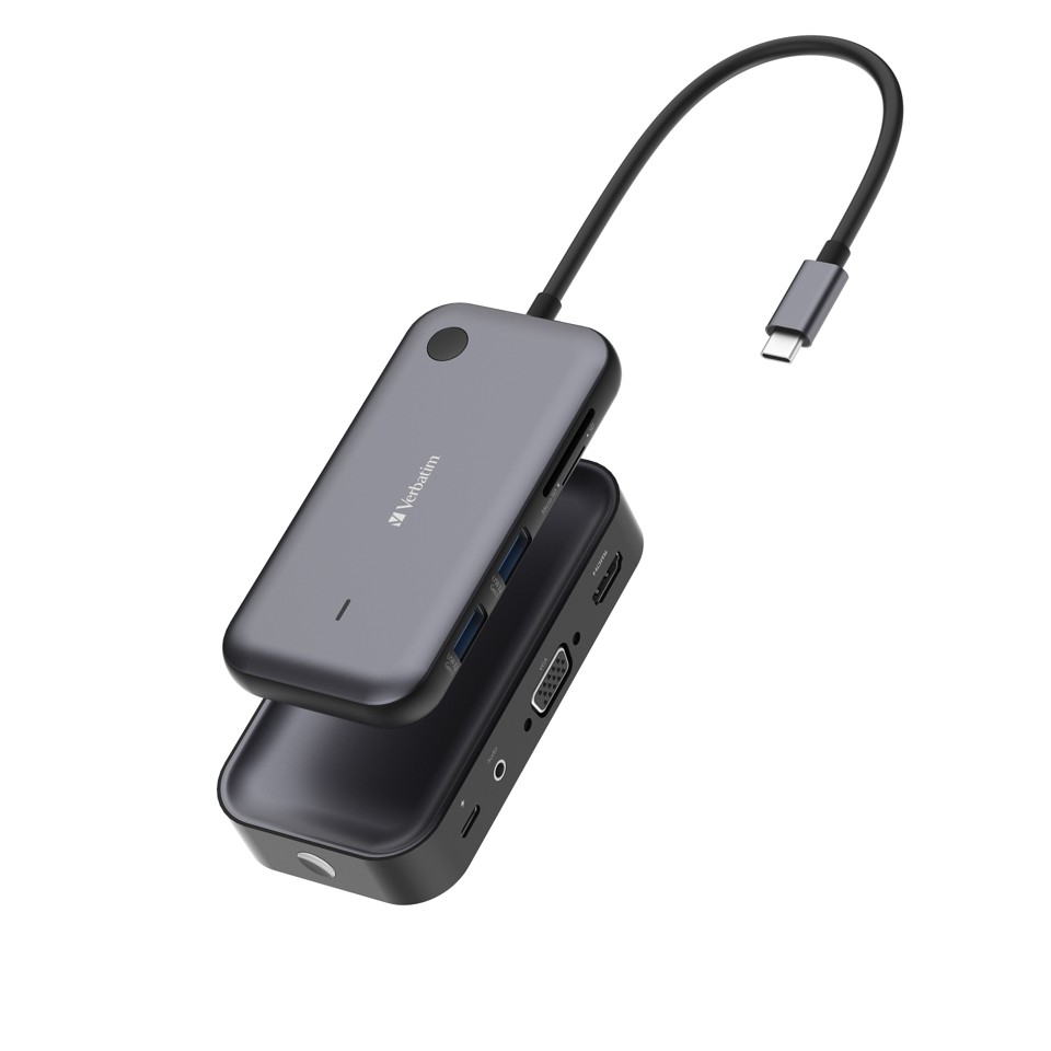 Verbatim - Share My Screen USB-C trådløs skærmadapter 1080P m/hub