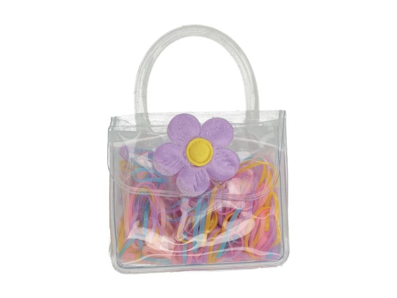 Trisa Accessoires Haargummi Transparentes Täschli mit Silik Haaraccessoires