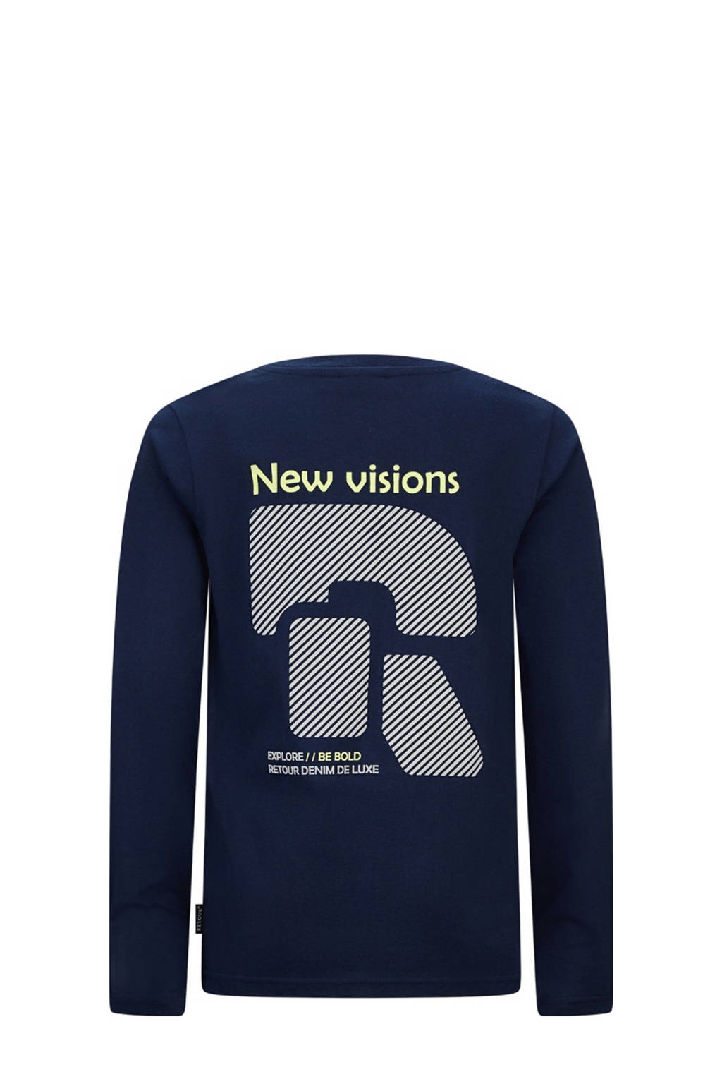 Retour Jeans longsleeve Eric met backprint donkerblauw