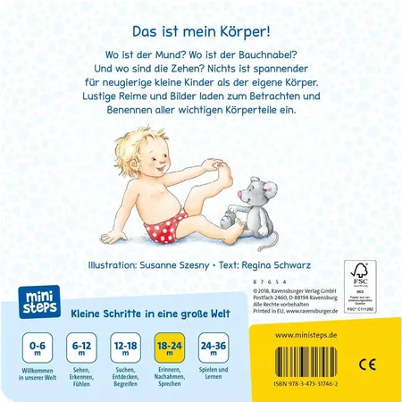 Ravensburger ministeps Augen, Bauch und Hände: Mein erstes Körperbuch