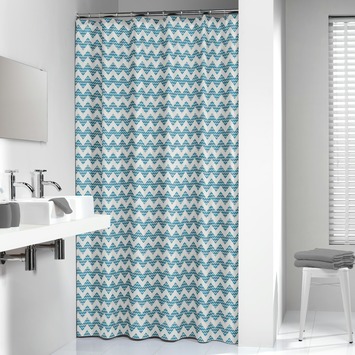 Sealskin Douchegordijn Motif Petrol 180x200 cm