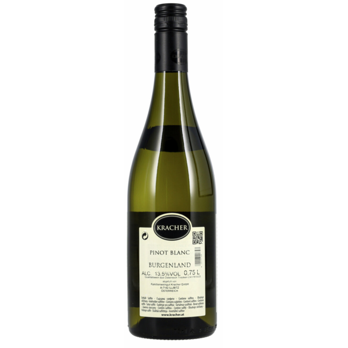 Burgenland DAC Pinot Blanc Trocken Weingut Kracher -75cl