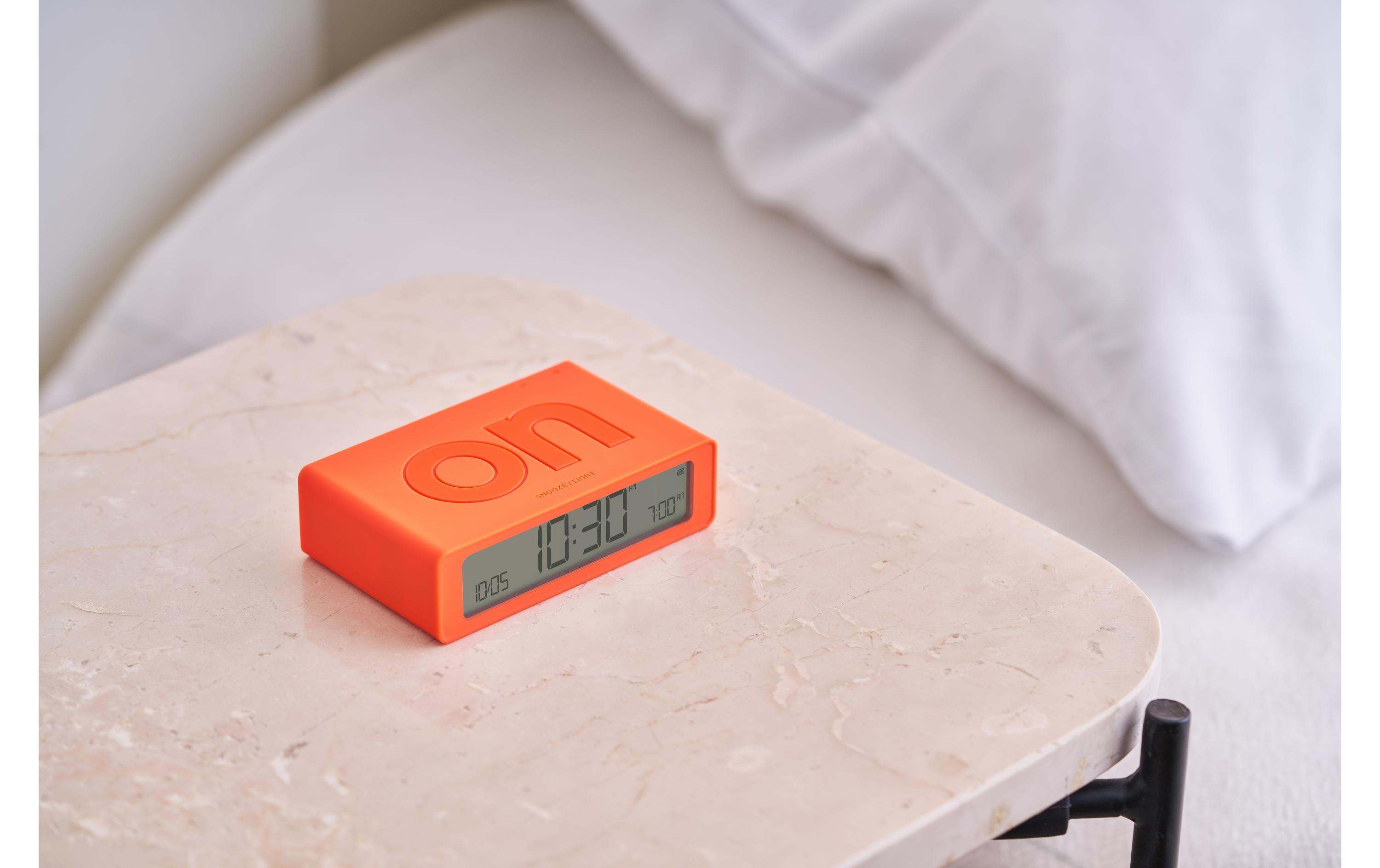 Digitalwecker Flip Mini OrangeMini LCD-Wecker mit Umkehrfunktion (On/Off)