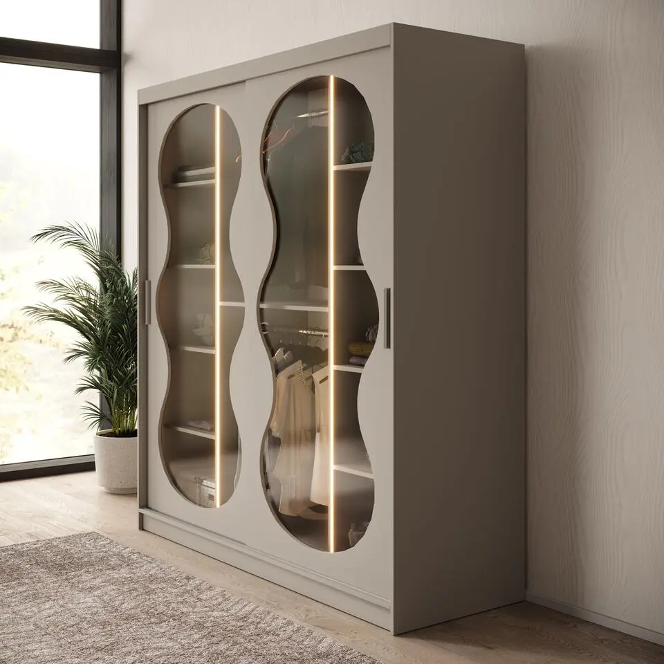 Meubella - Kledingkast Bunaro - Beige - 180 cm