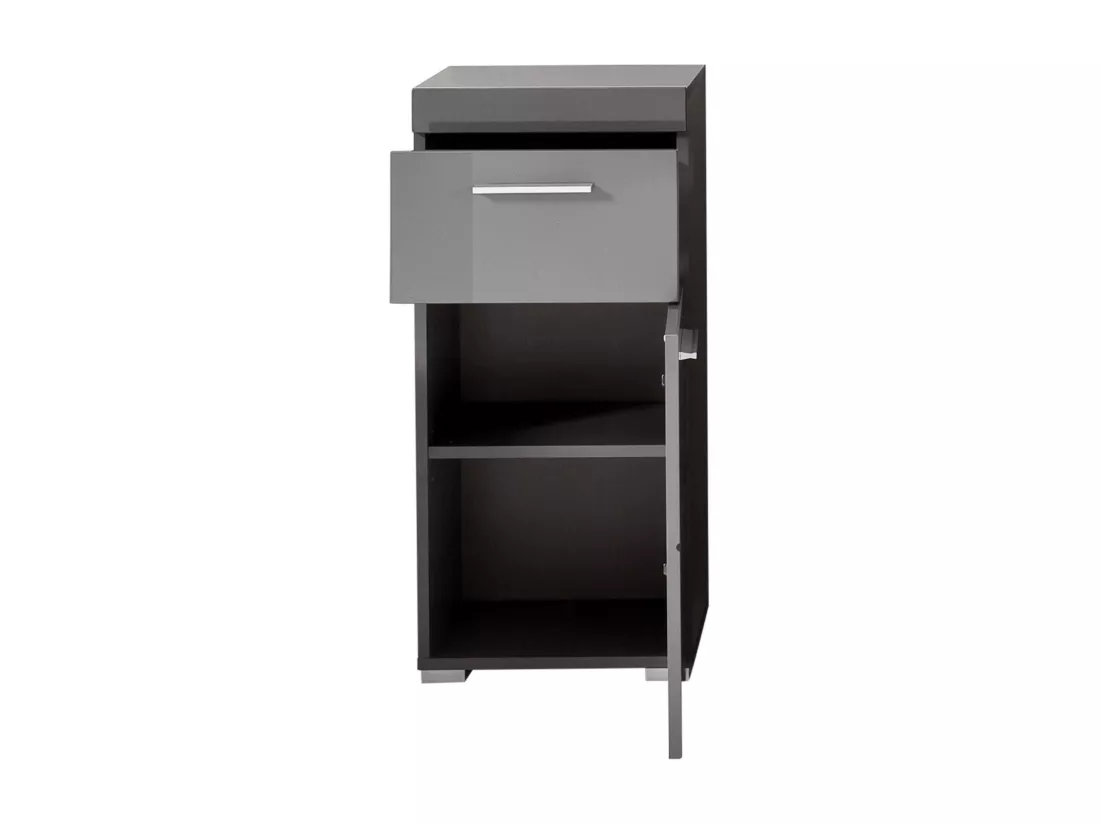Meuble bas - Mélaminé - Gris - 37 - 79 - 31 cm
