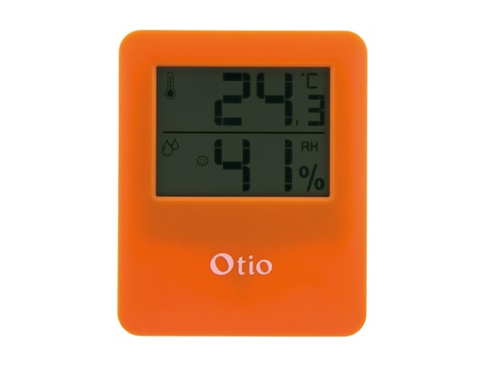 OTIO - Thermomètre extérieur Thermomètre hygromètre magnétique orange