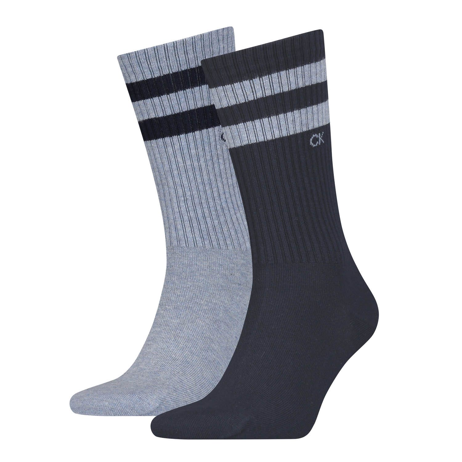 Calvin Klein  Stripes Casual Men's Crew Socks 2 pack