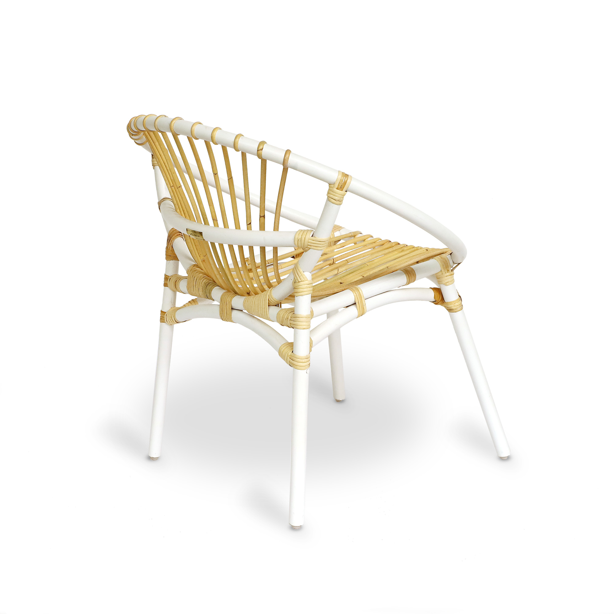 Rattan-Sessel 'Cleo', weiß, natur, B 73 cm, H 84 cm, L 62 cm günstig bestellen