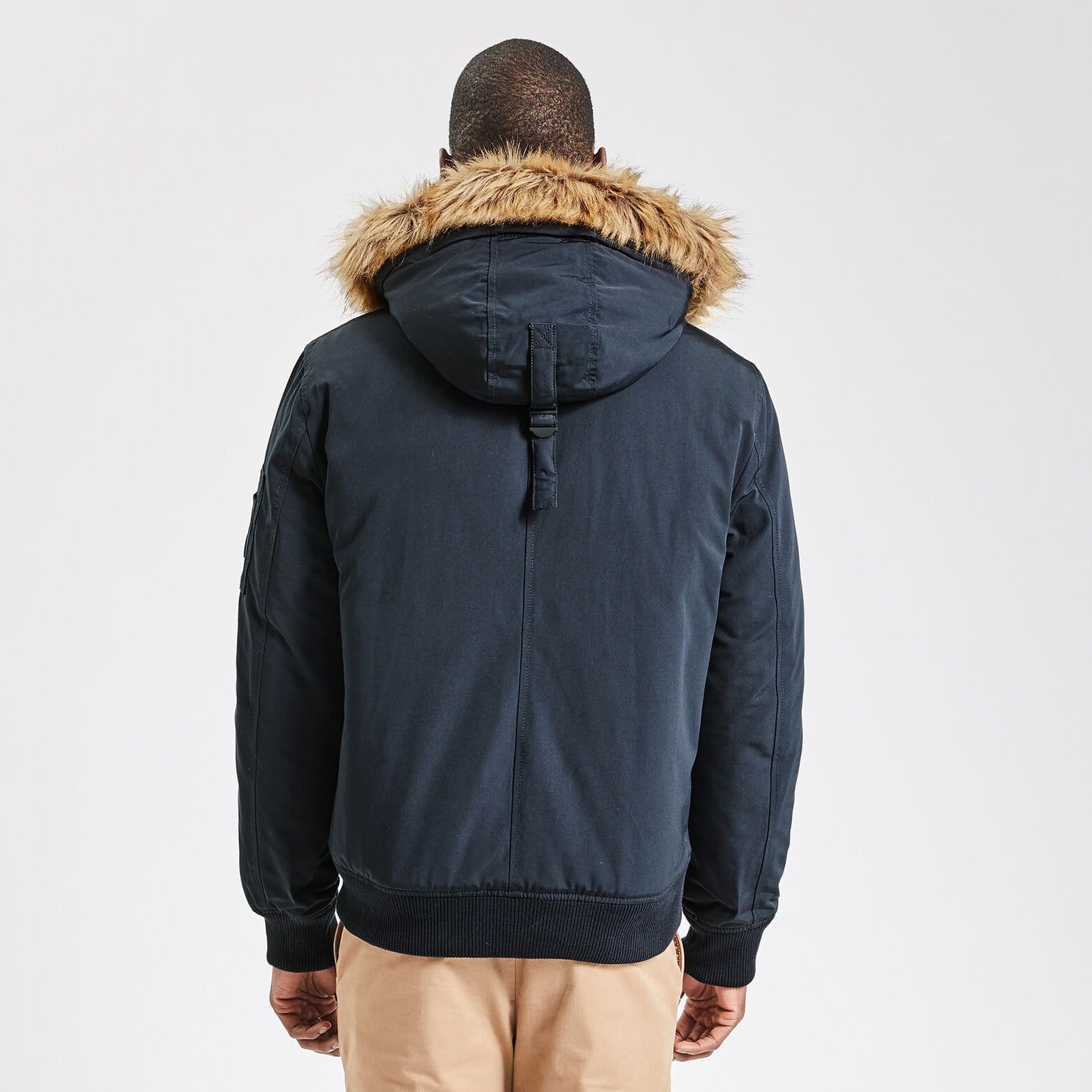 Blouson ski déperlant à capuche Bleu foncé