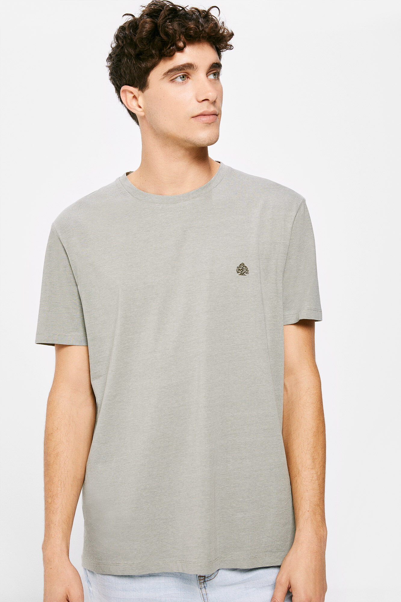 Camiseta Microstripe - Cáqui Escuro