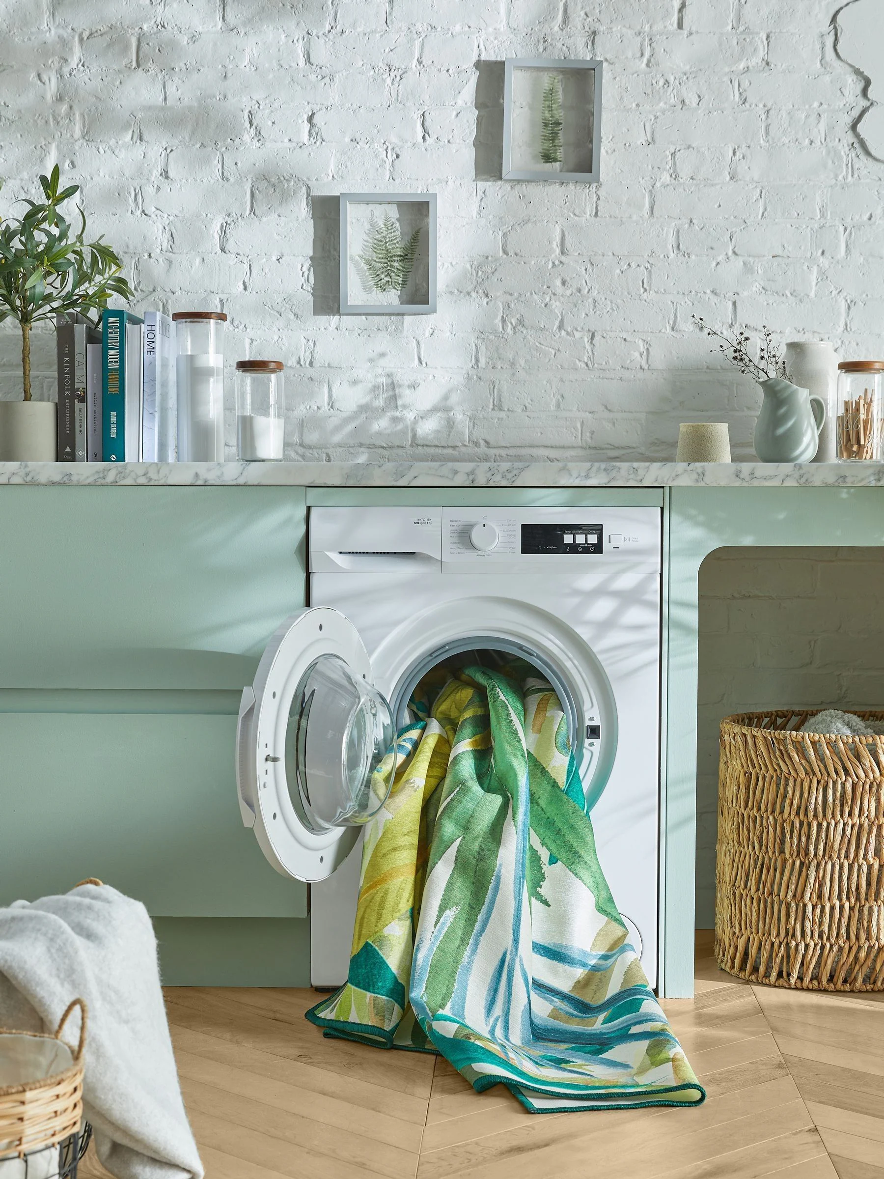 Washable Bettie vloerkleed met bloemenprint