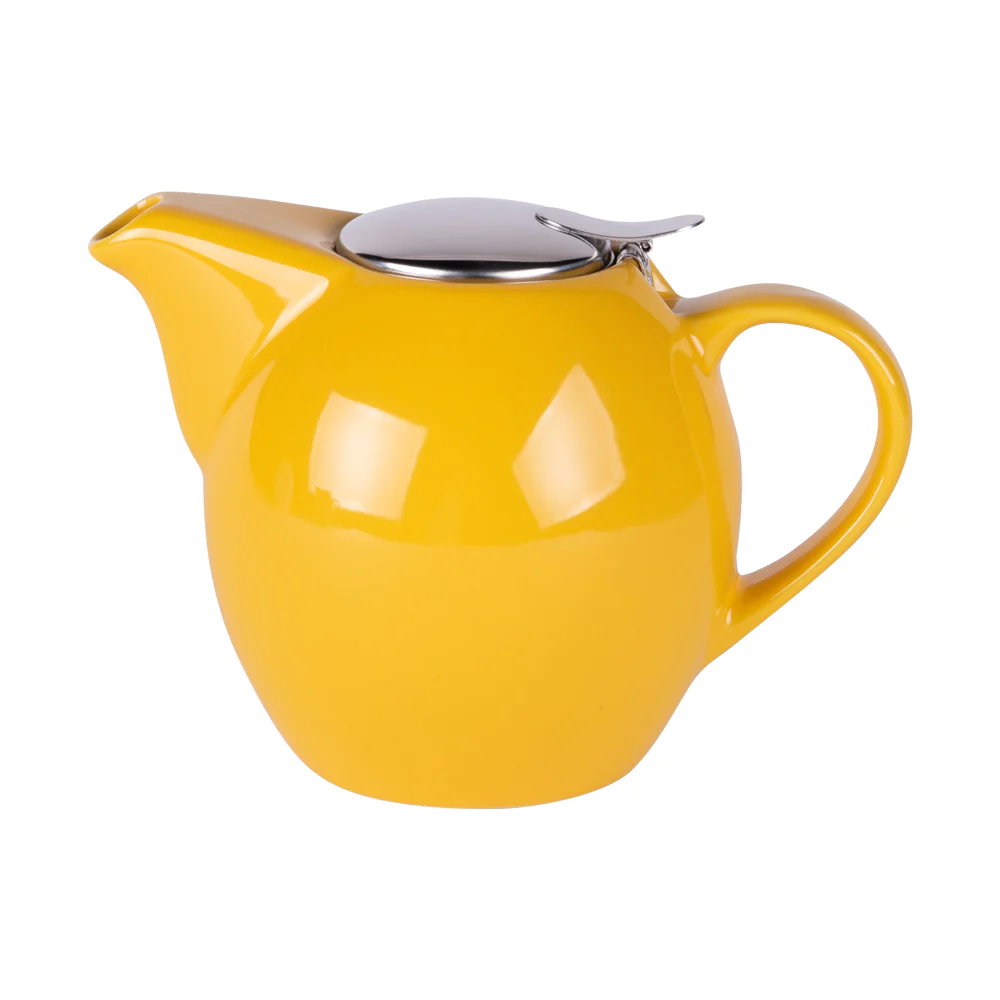 Théière avec filtre Bollo 0.9L jaune Table passion