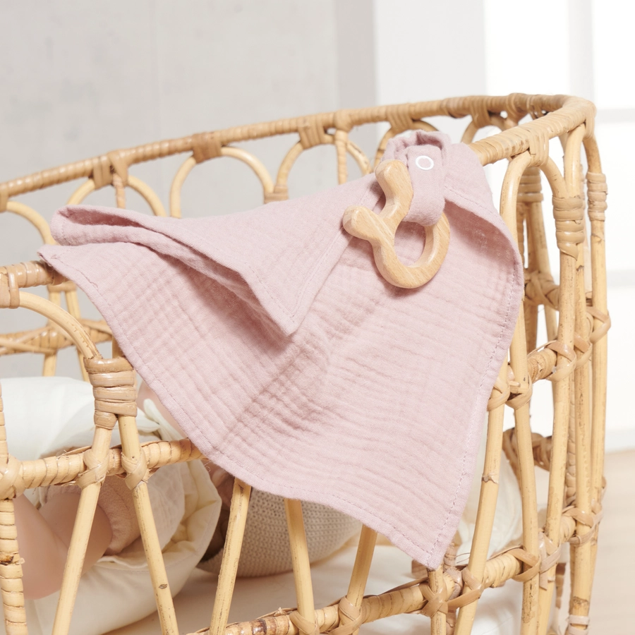 Nordic Coast Company Kuscheltuch Musselin Hase Rosa