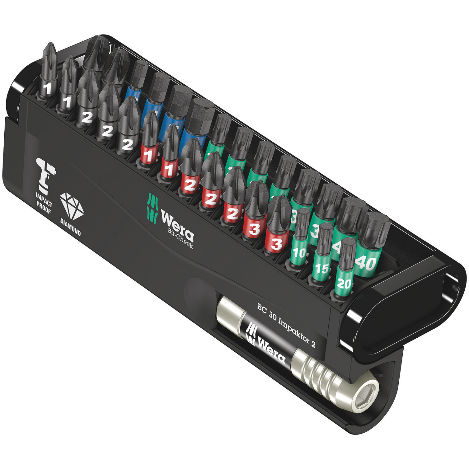 Wera 05057697001 30 delige Bitcheck Impaktor 2 bitset - PH/PZ/TX/HX