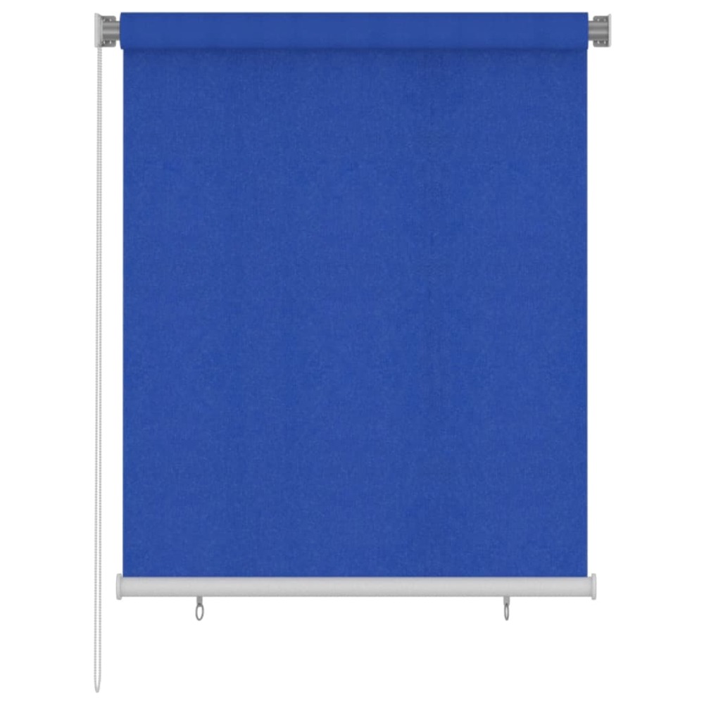 Store roulant d'extérieur 120x140 cm bleu pehd
