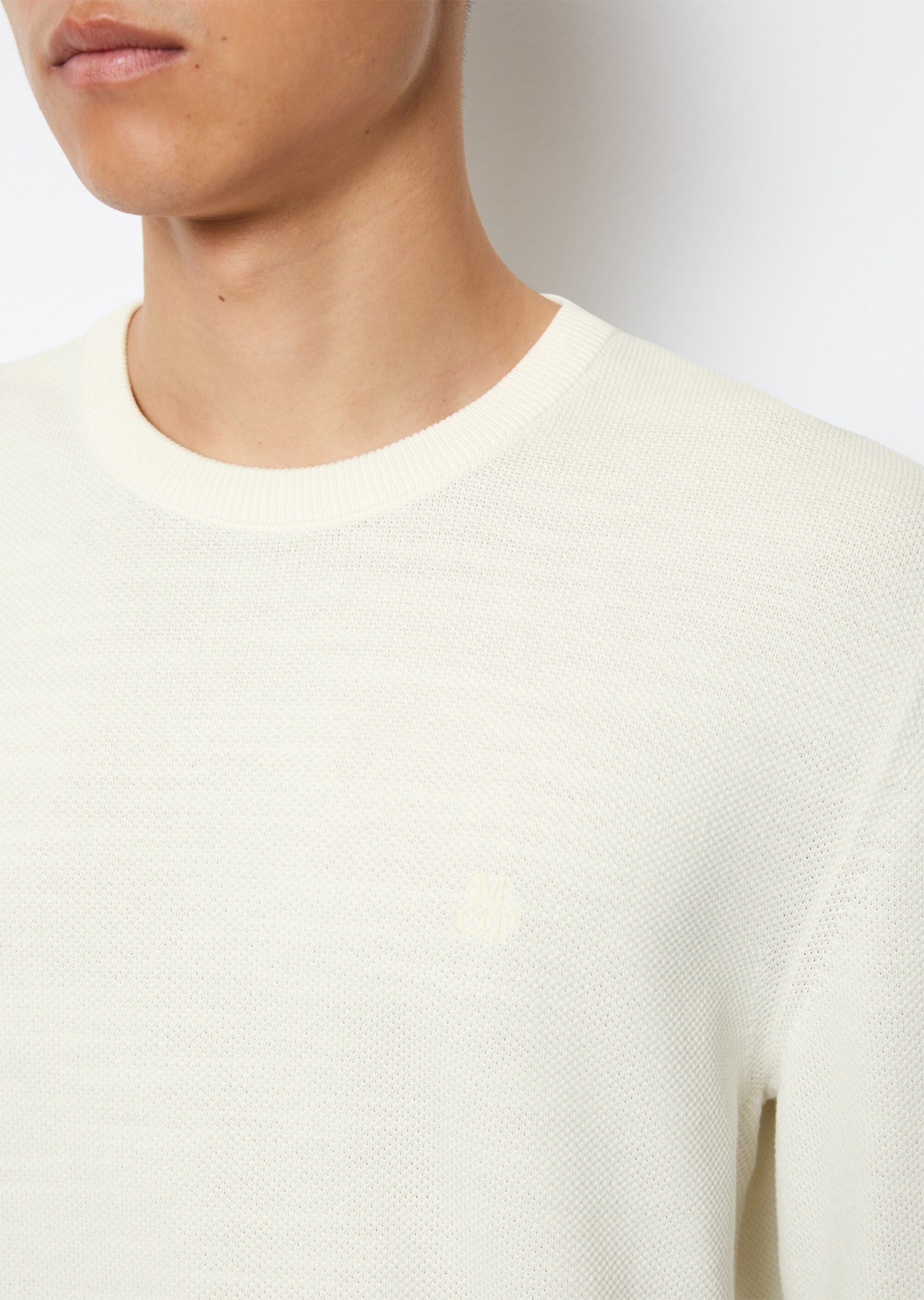 Pullover regular mit feiner Piqué-Struktur