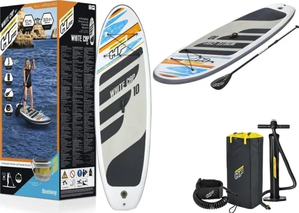 Bestway Hydro-Force SUP Paddle Board 3.05m x 84cm x 12cm White Cap sæt