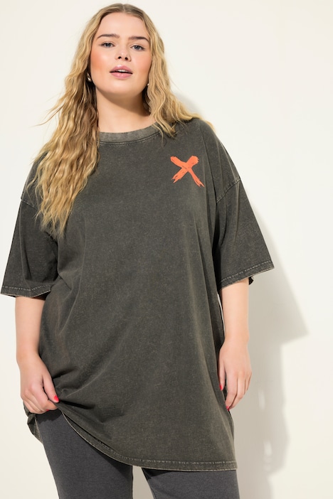 T-Shirt, Rundhals, Vintage Look, Rücken-Print