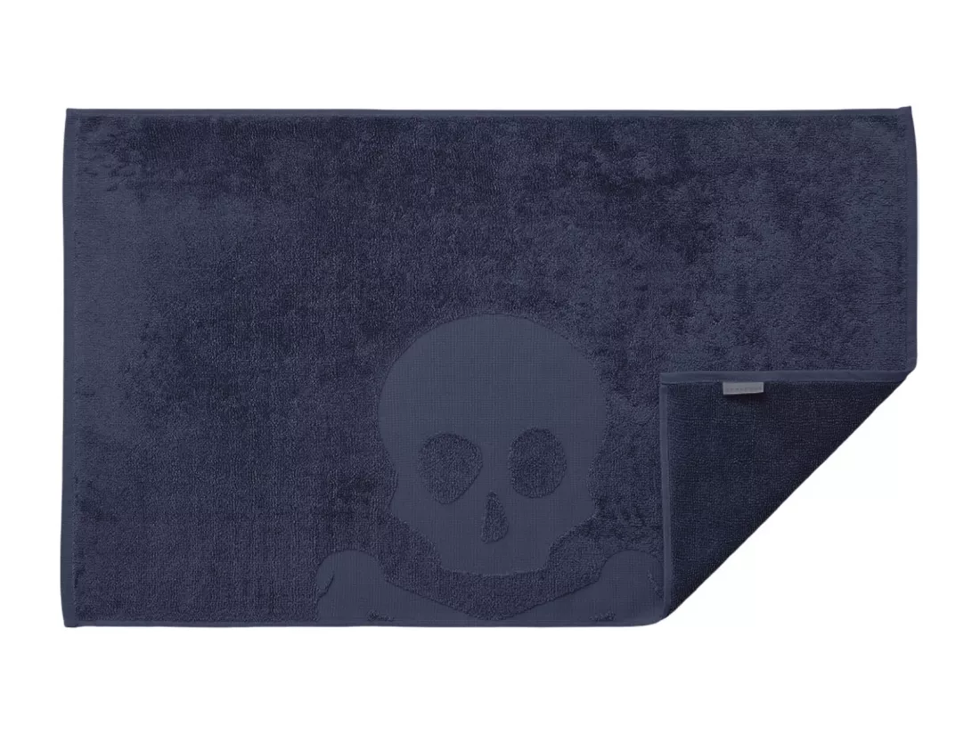 Tapis de bain Skull 50x80cm 100% Coton 750GSM Bleu marine Scalpers Home