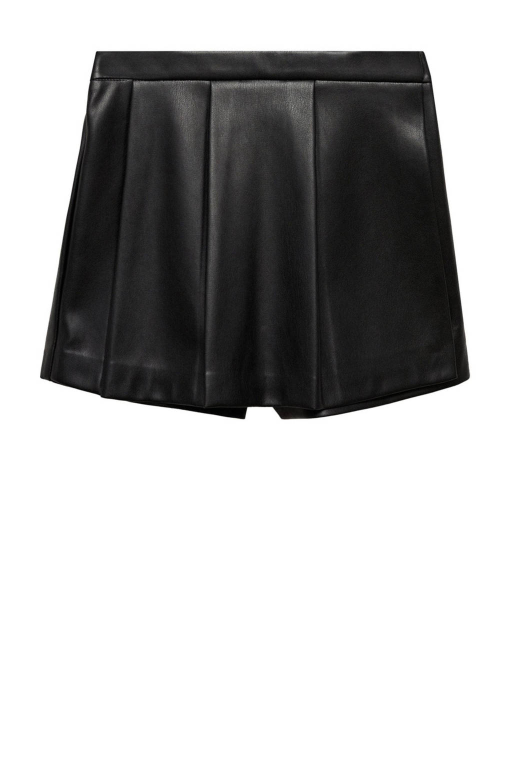 Mango Kids imitatieleren skort zwart